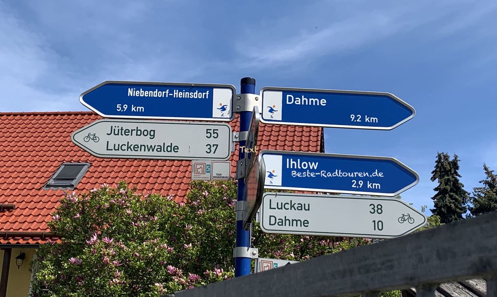 Fläming-Skate-Wegweiser-Schilder in Hohenseefeld