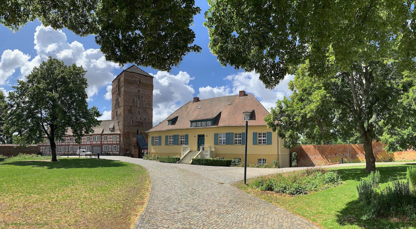 Panorama-Foto: Kreismuseum Alte Bischofsburg Wittstock, Bürgermeisterhaus