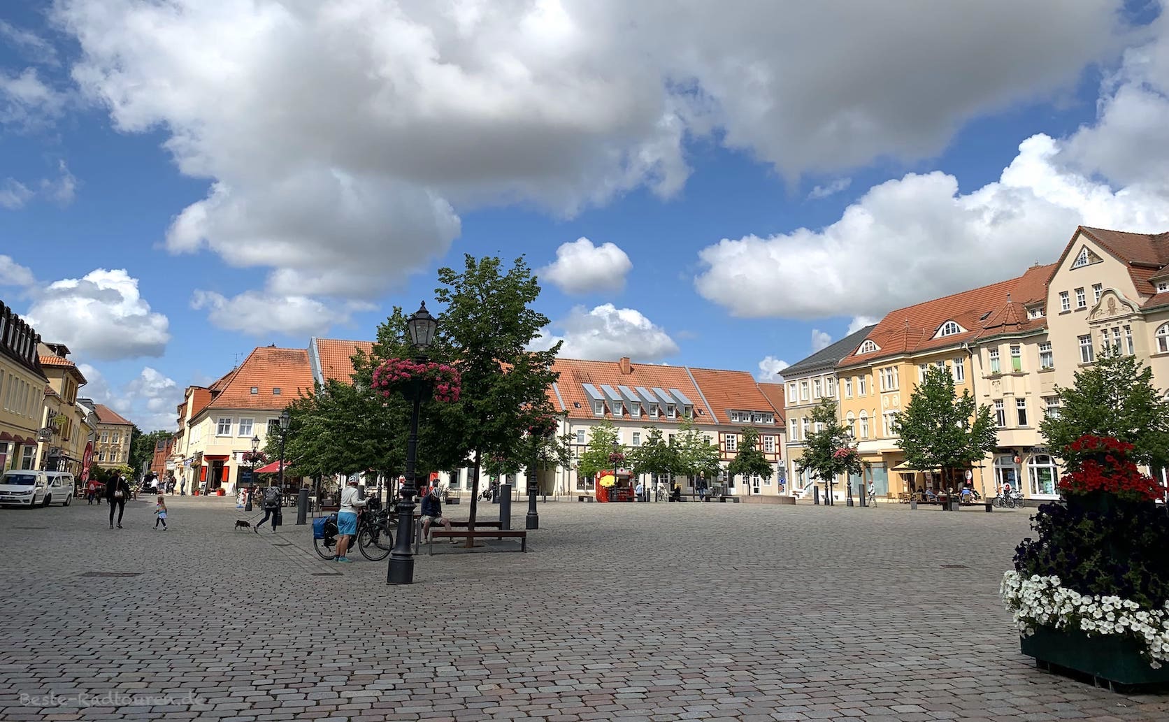 Marktplatz von Wittstock (Dosse), Foto vom Rathaus aus