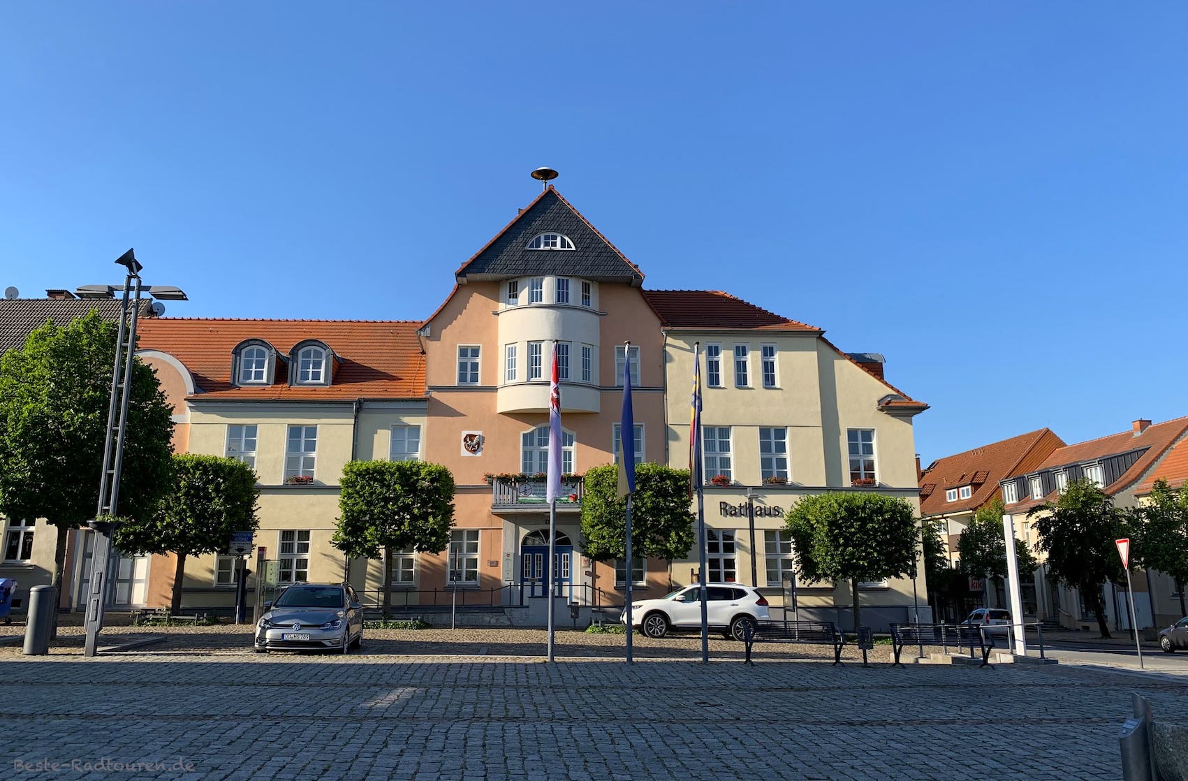 Das Rathaus im Zentrum von Fürstenberg (Havel)