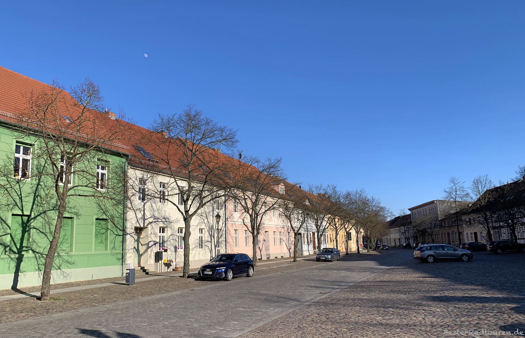 Kremmen: Historischer Stadtkern, Foto vom Marktplatz aus
