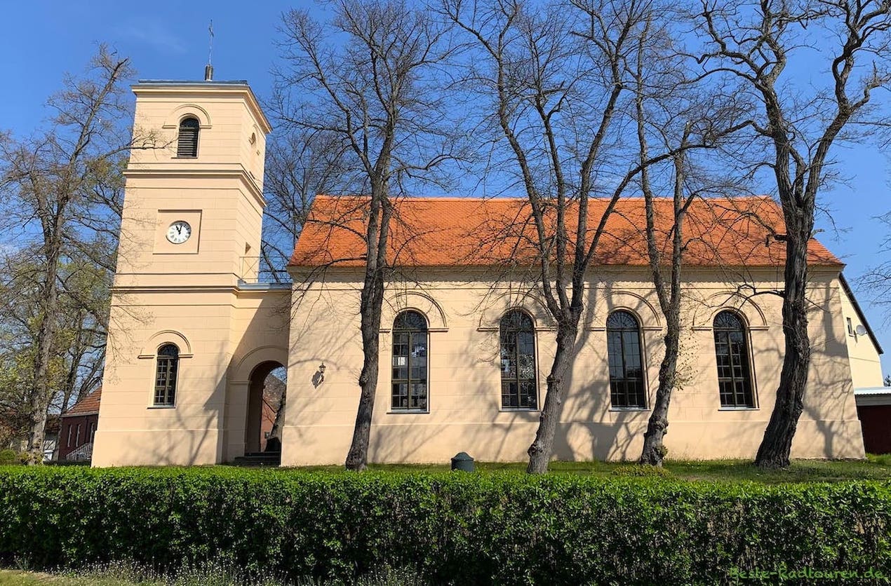 Dorfkirche Jänickendorf, Teltow-Fläming, Foto vom Flämingskate aus