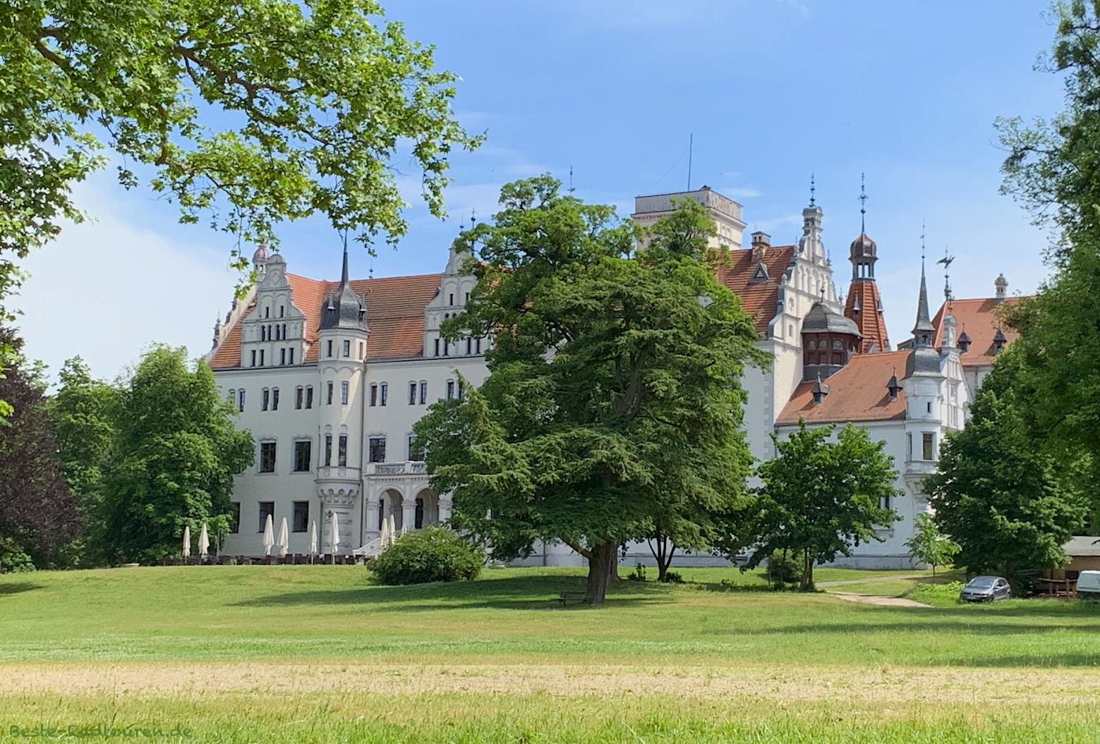 Schloss Boitzenburg (Uckermark), Foto vom Lenné-Park aus