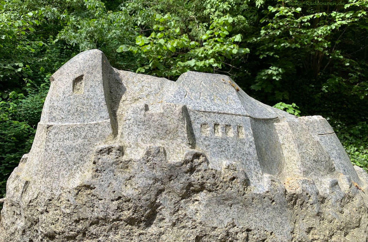 Burg Biesenthal, Nachbildung / Modell aus Stein