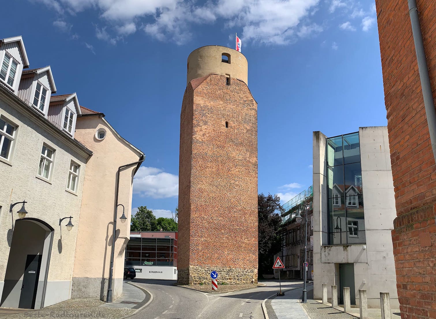 Bad Liebenwerda, Lubwartturm - Foto vom Westen aus, vom Burgplatz