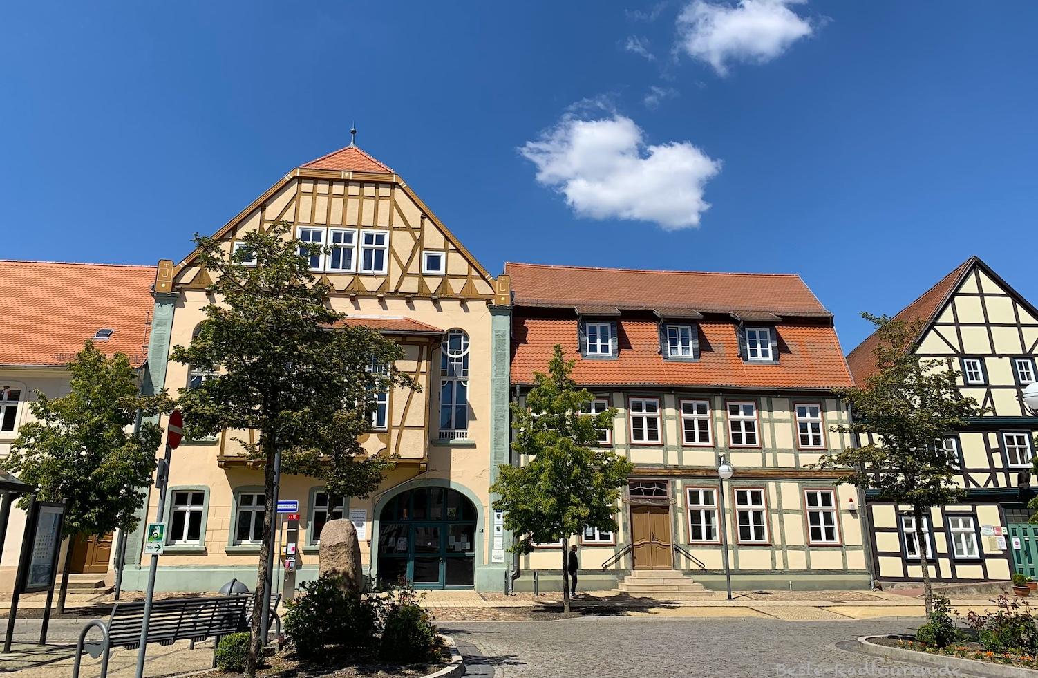 Fachwerk-Häuser in Arneburg (Sachsen-Anhalt), Foto im Zentrum