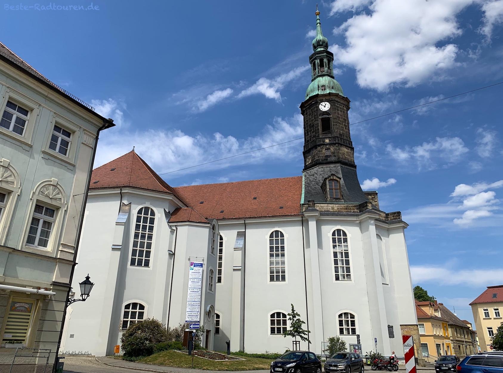 Foto vom Marktplatz her: Großenhain, Marienkirche