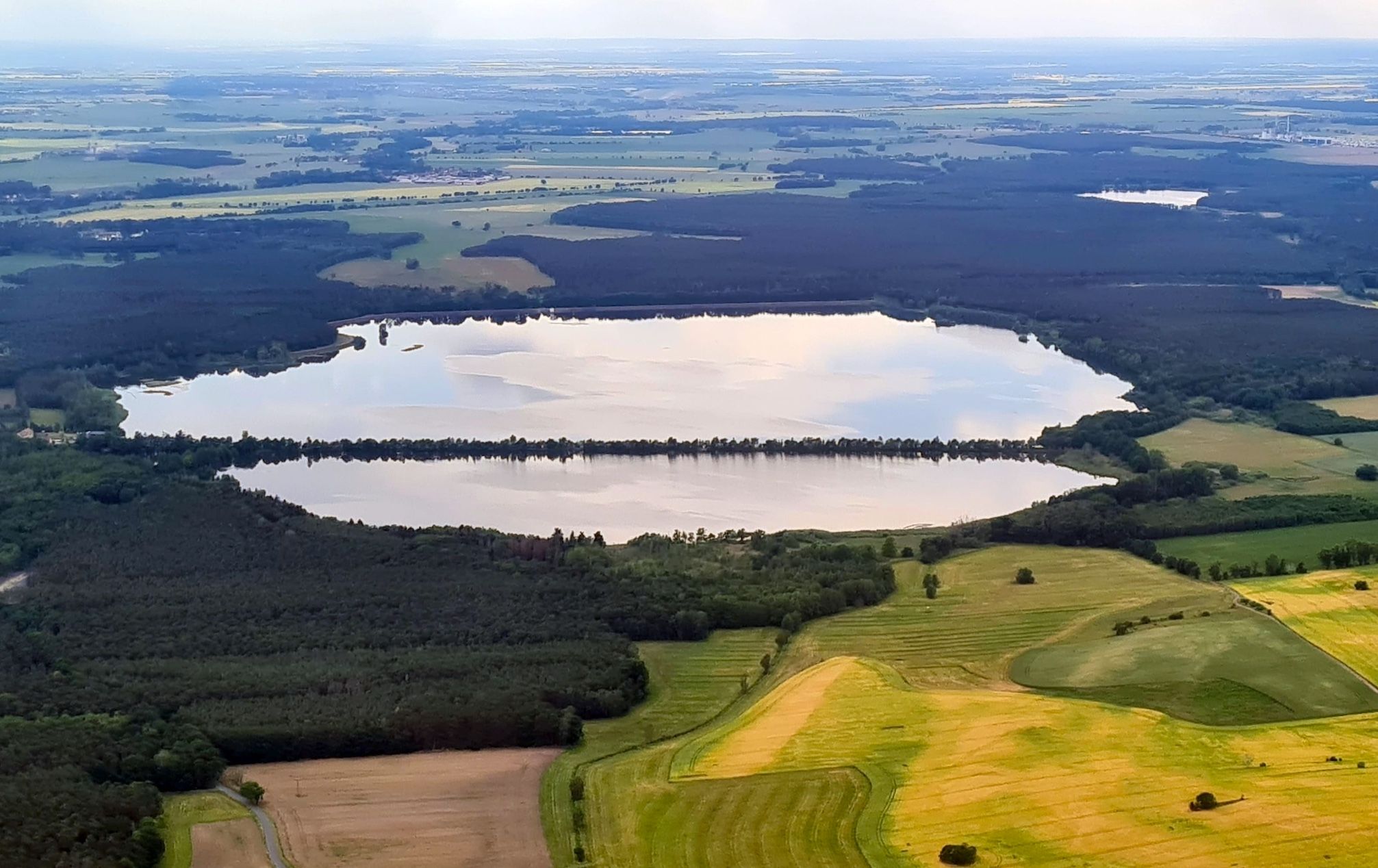 Luftbild, Foto von oben: Speicher Radeburg II, Großteich Zschorna und Breiter Teich