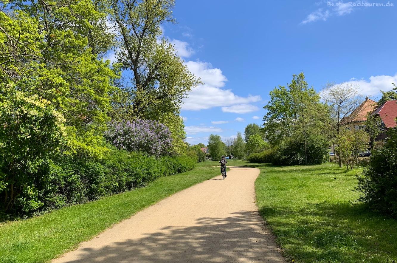 Foto vom Radweg aus: Wallpromenade, Park in Brandenburg an der Havel