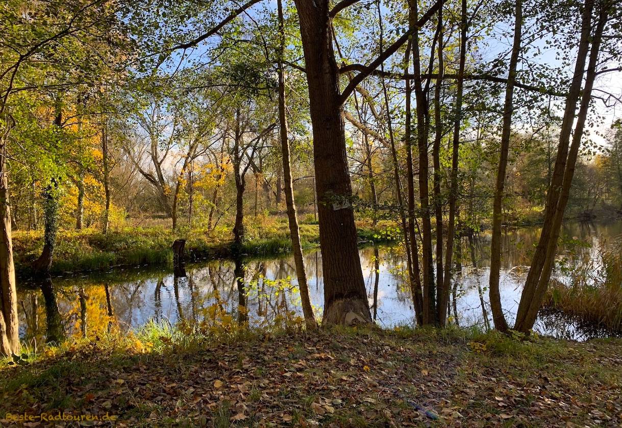 Foto vom Ufer aus: Oranienburger Kanal, Sachsenhausen