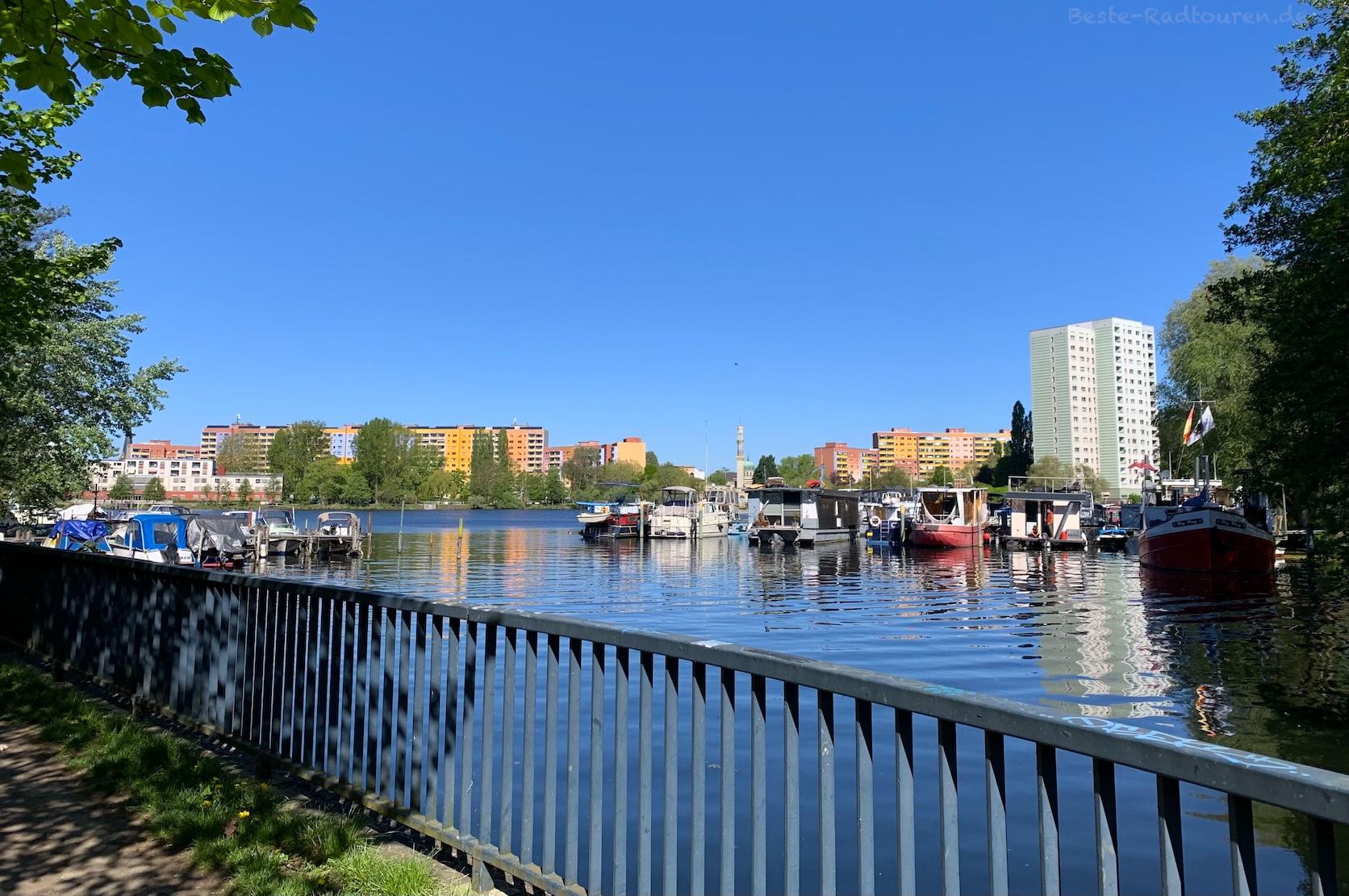Foto von der Havel-Brücke (Planitzbrücke) an der Unteren Planitz aus: Neustädter Havelbucht, Potsdam
