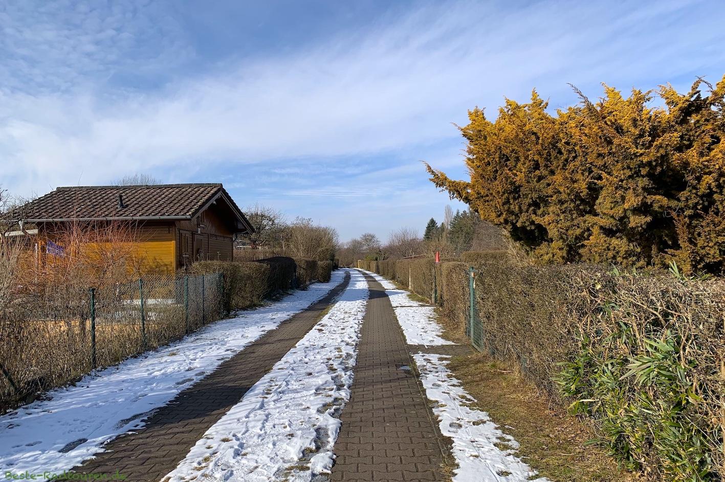 Foto vom Radweg Berlin-Kopenhagen aus: Kolonie Plötzensee