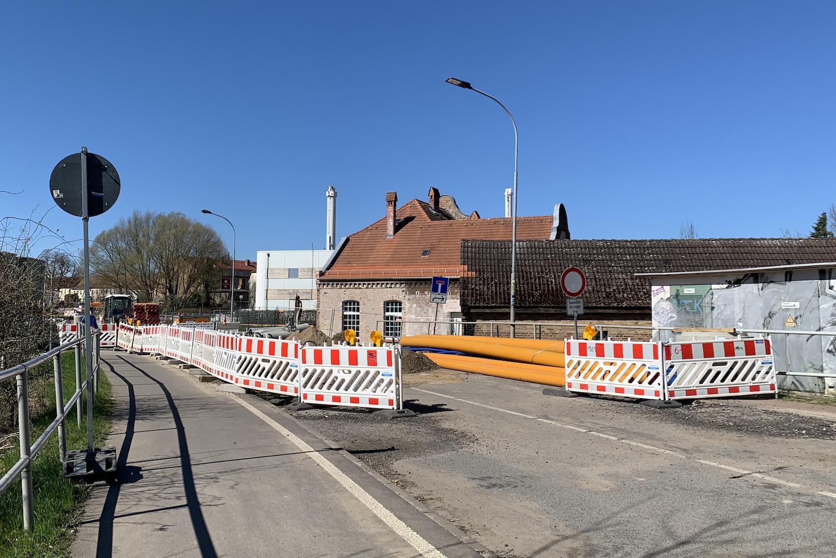 Sperrung Radweg in Neuruppin, Am Seedamm