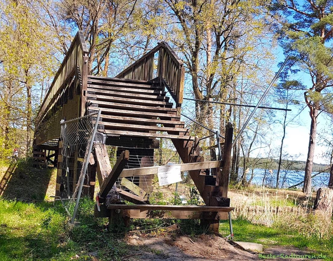 Brücke über den Lindower Rhin am Gudelacksee, nördlich von Lindow