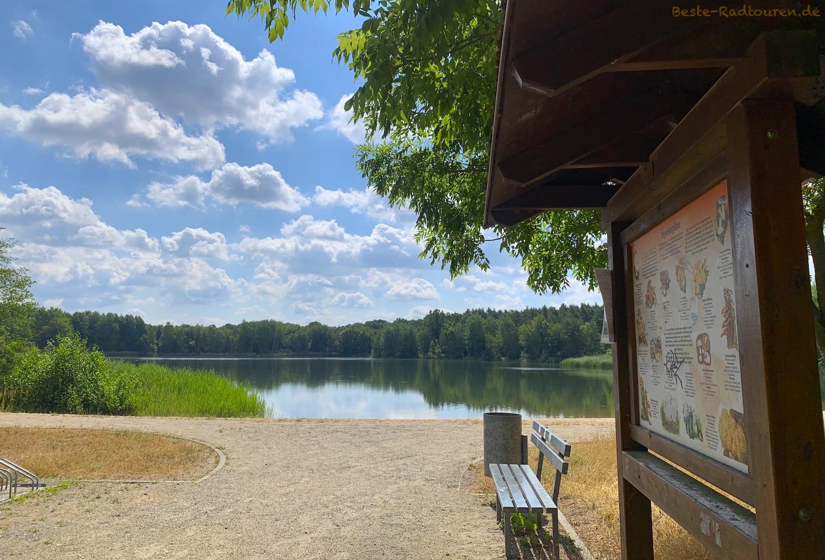 Foto vom Ufer aus: Brandiser Badesee bei Holzdorf, Badestelle Air Force Beach