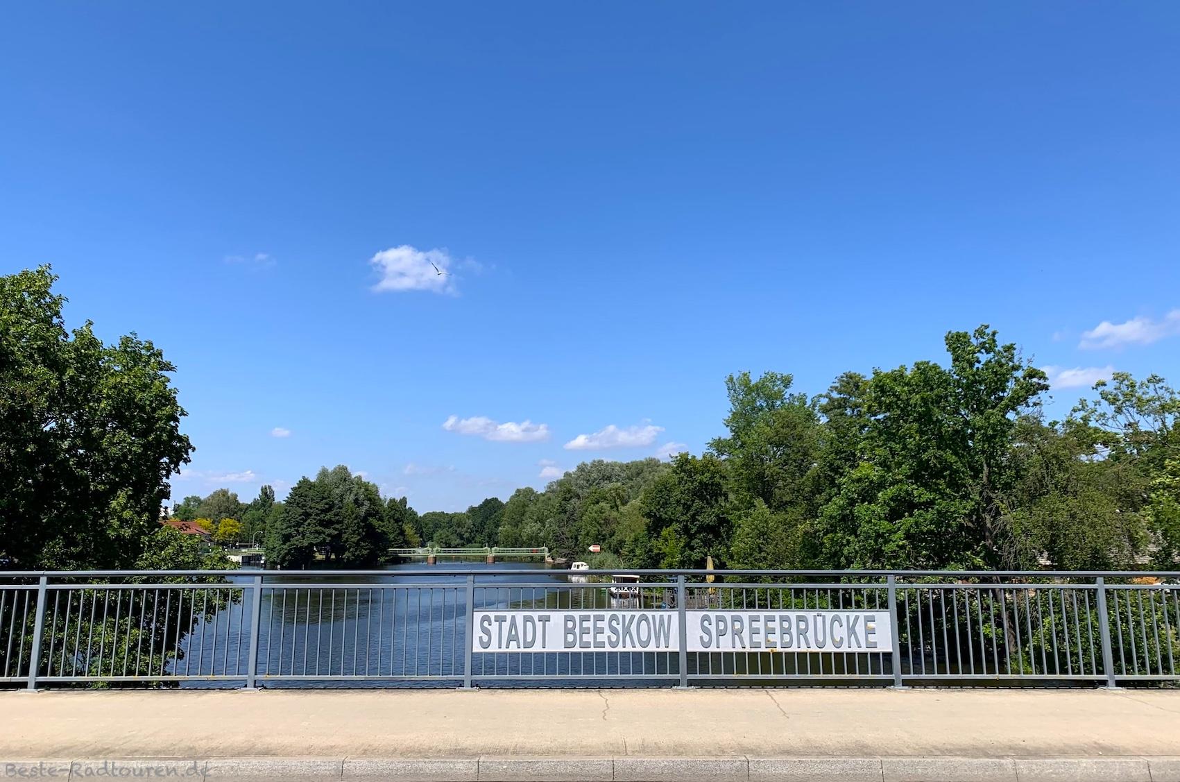 Foto von der Tour Brandenburg, Oder-Spree-Tour und vom Spree-Radweg aus: Spreebrücke Stadt Beeskow