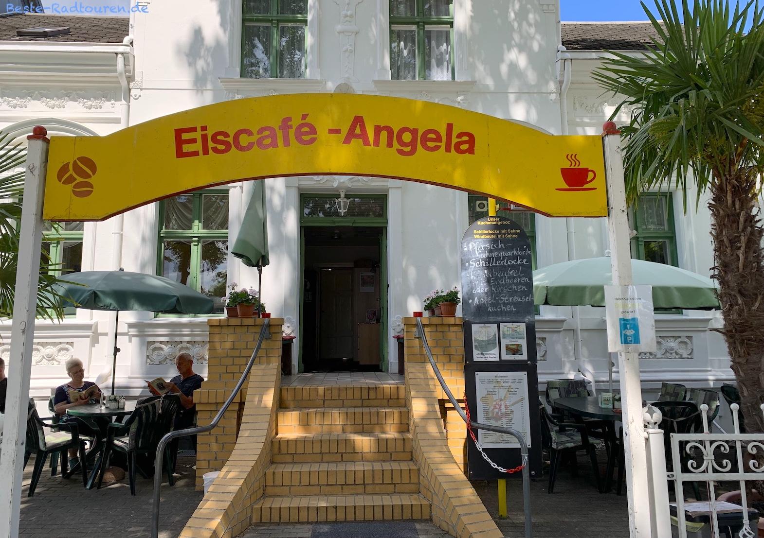 Foto vom Radweg aus: Eiscafe Angela in Mellensee bei Zossen (Teltow-Fläming)