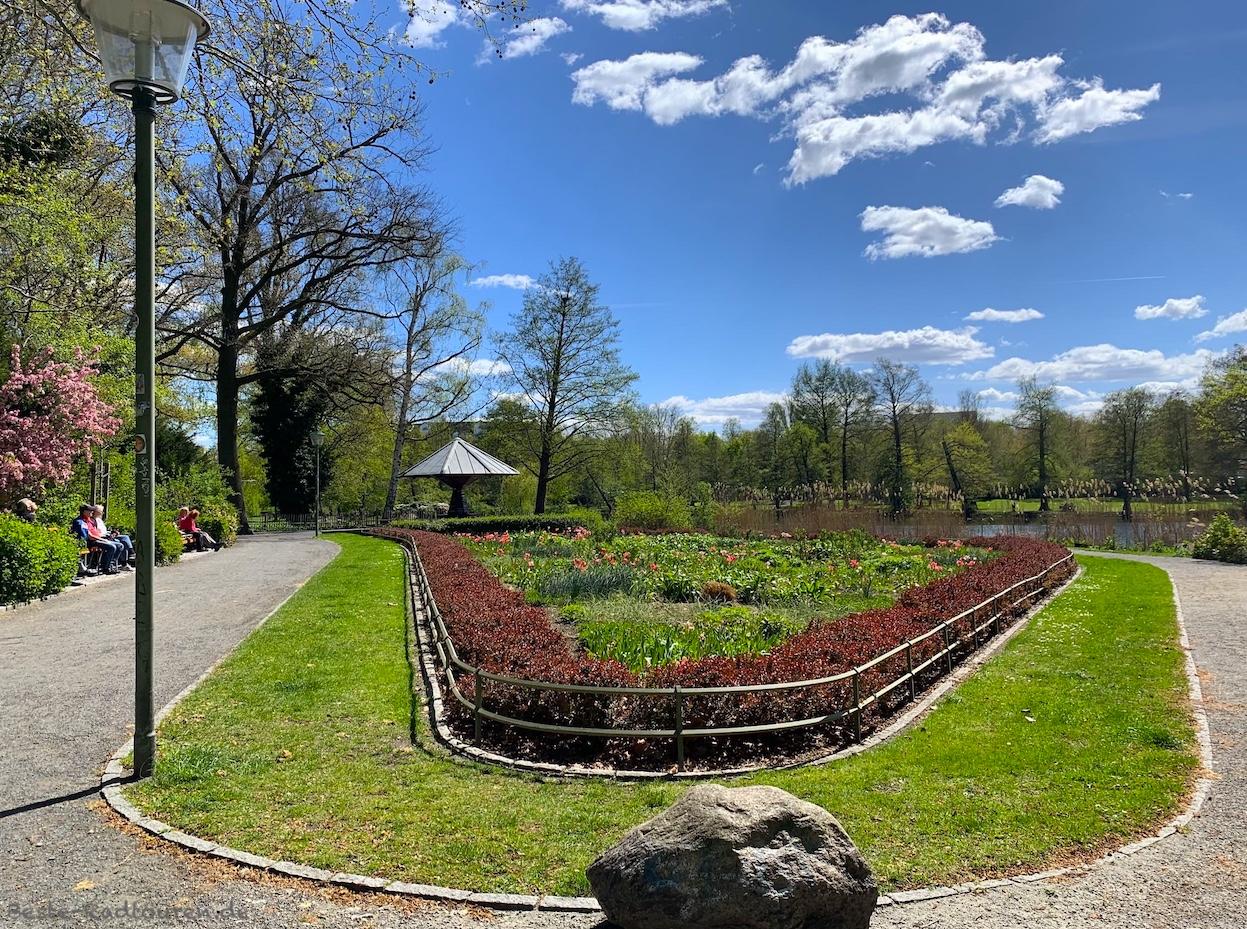 Blumenbeet im Südpark in Wilhelmstadt (Berlin)